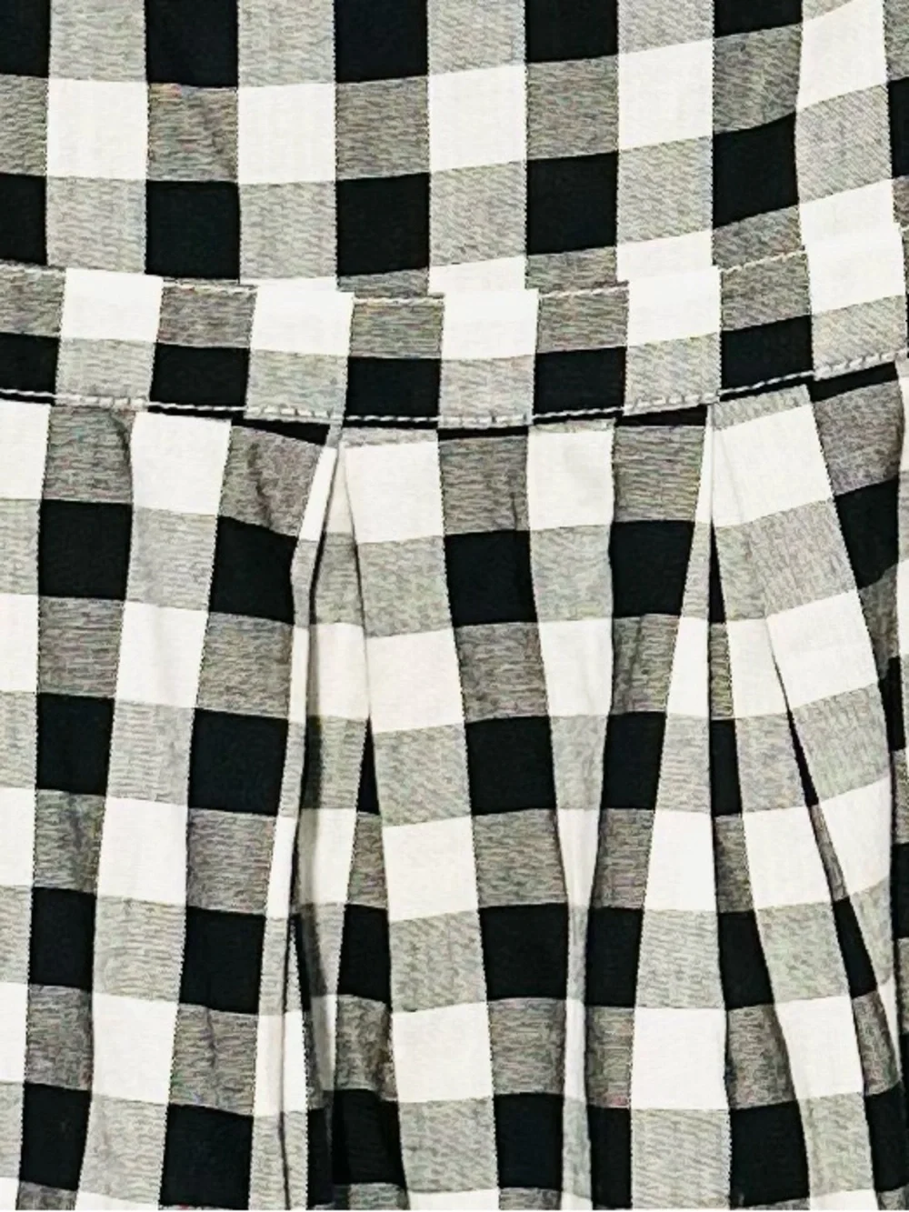 Old Navy Black and White Gingham Midi Dress - Picture 3 of 3